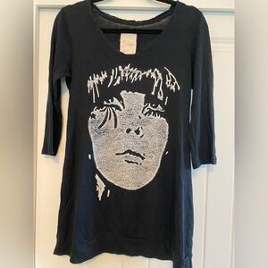 Black Graphic tunic/dress